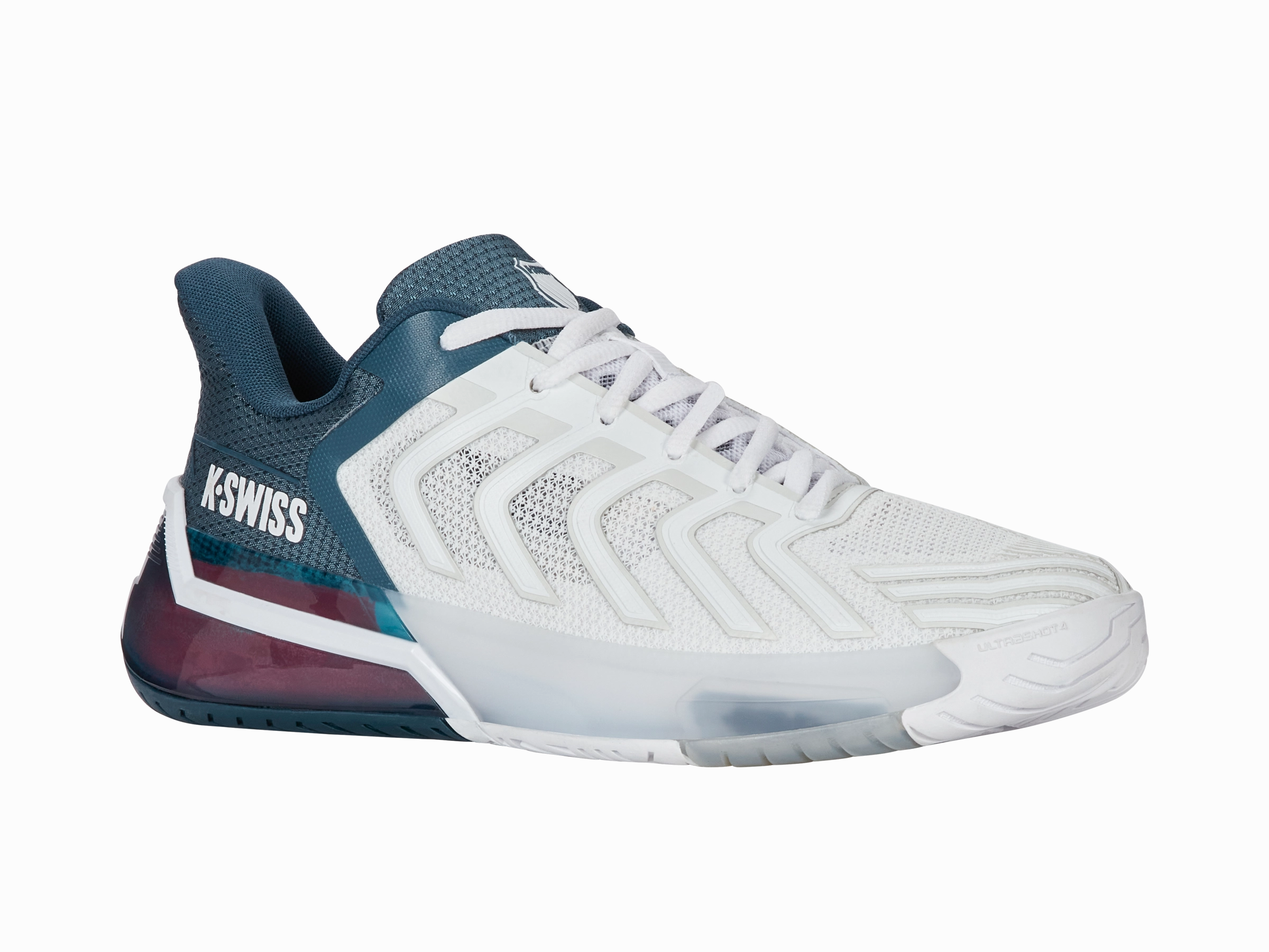04437-129-M | ULTRASHOT 4 | WHITE/STARGAZER/NEON BLAZE Flexible Fit Frequent Travelers Flexible Fit City Adventure