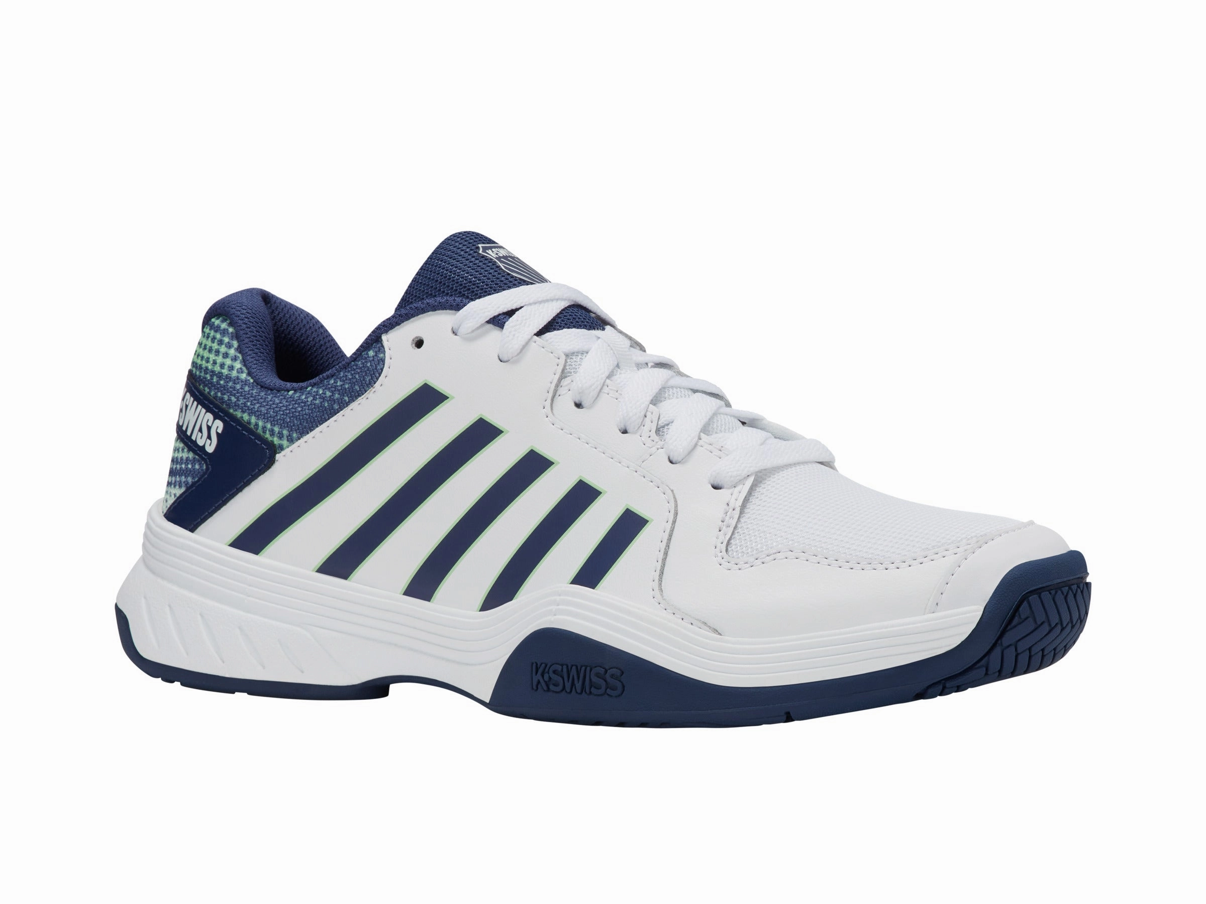08552-185-M | COURT EXPRESS PICKLEBALL | WHITE/OCEANA/PATINA GREEN synthetic leather Performance