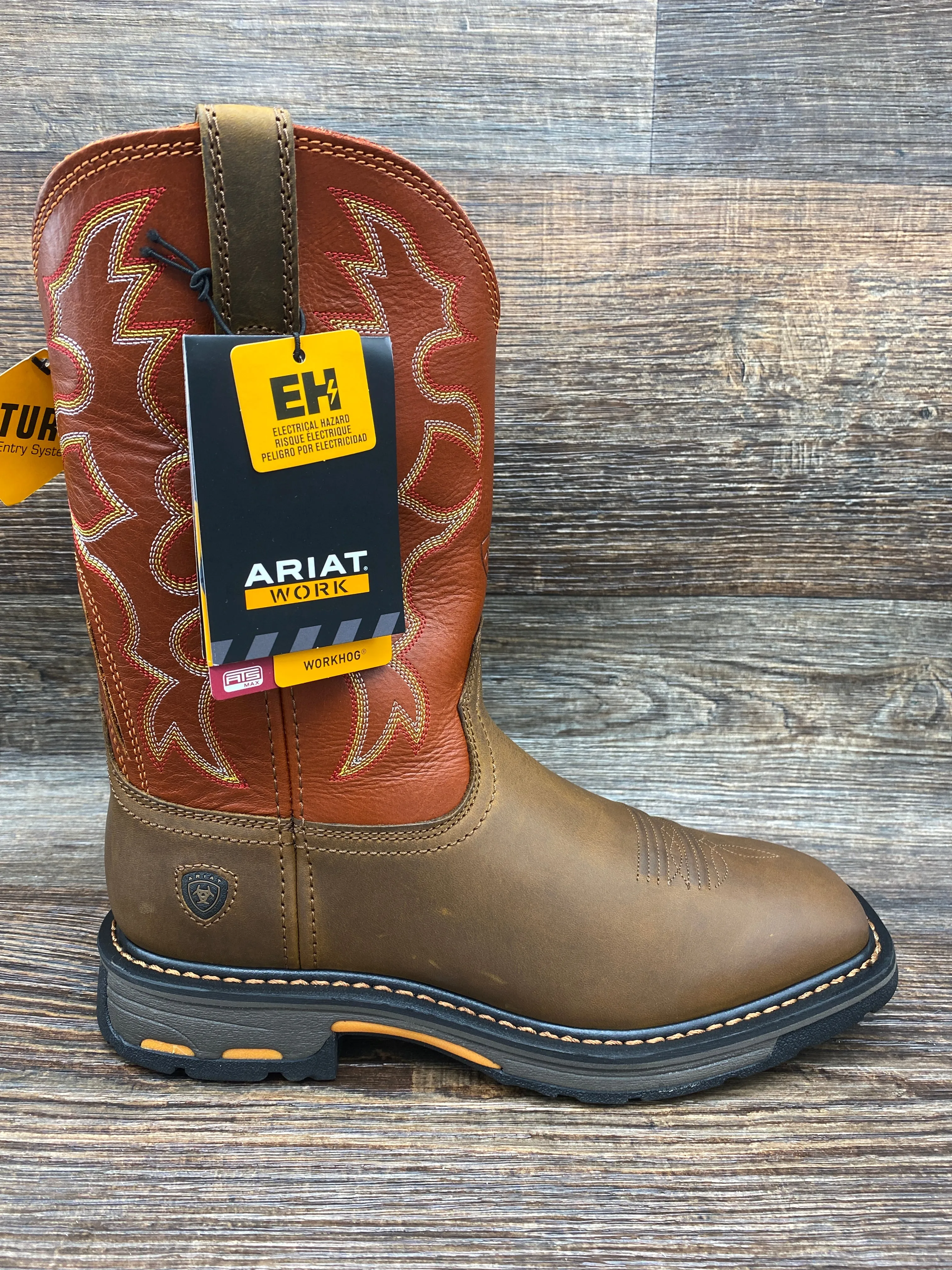 10005888 Men's Soft Toe Workhog Wide Square Toe Work Boot by Ariat