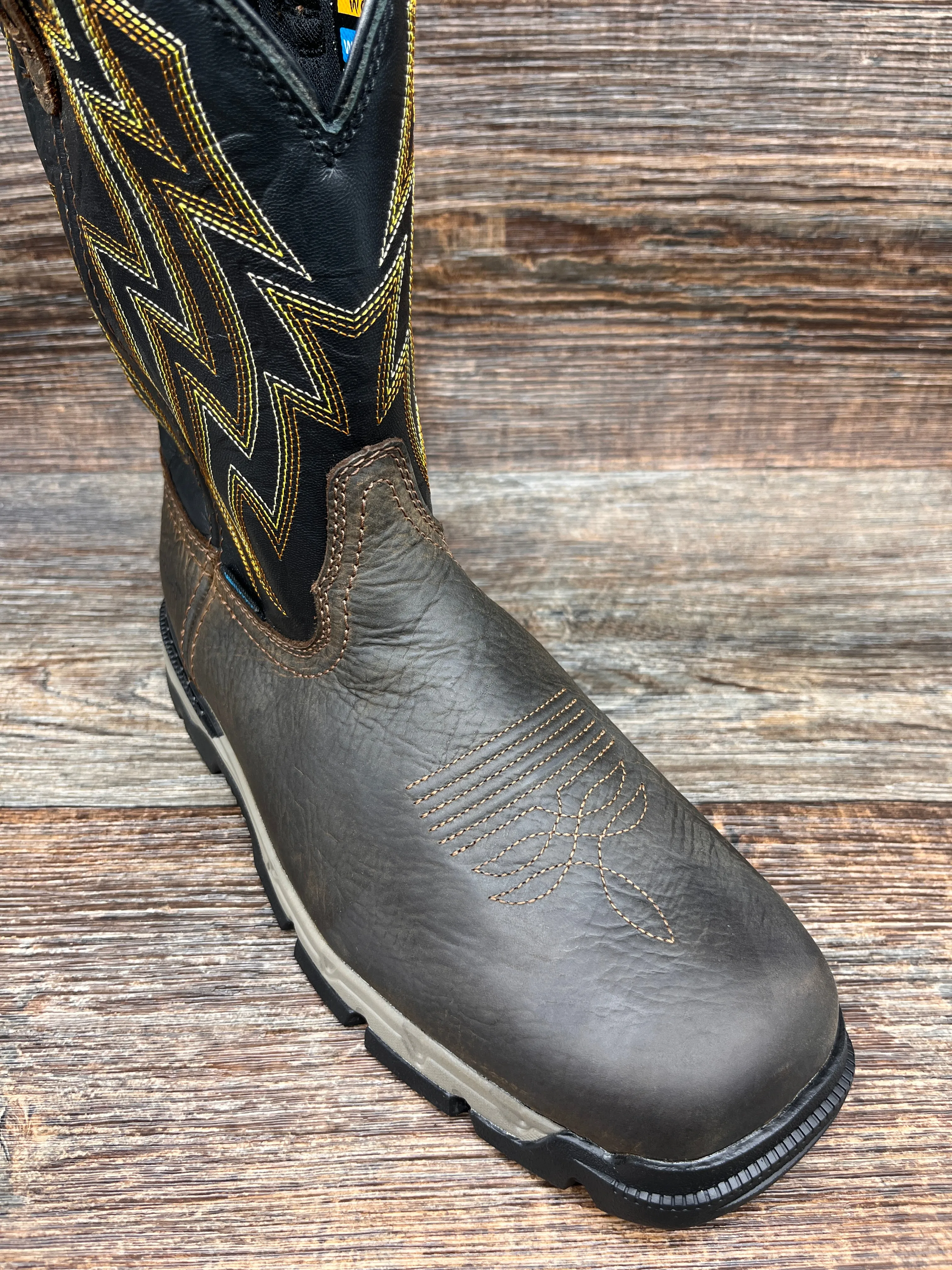 10034158 Men's Rebar Flex Waterproof Soft Toe Square Toe Work Boot by Ariat
