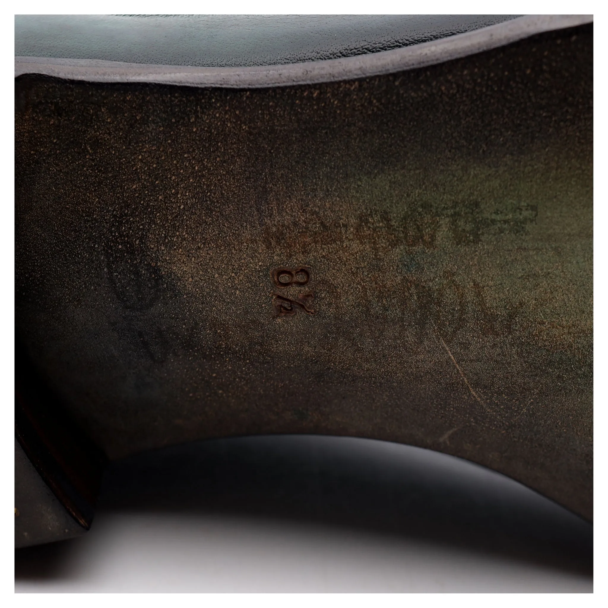 '107 Artista' Black Patina Leather Oxford UK 8.5