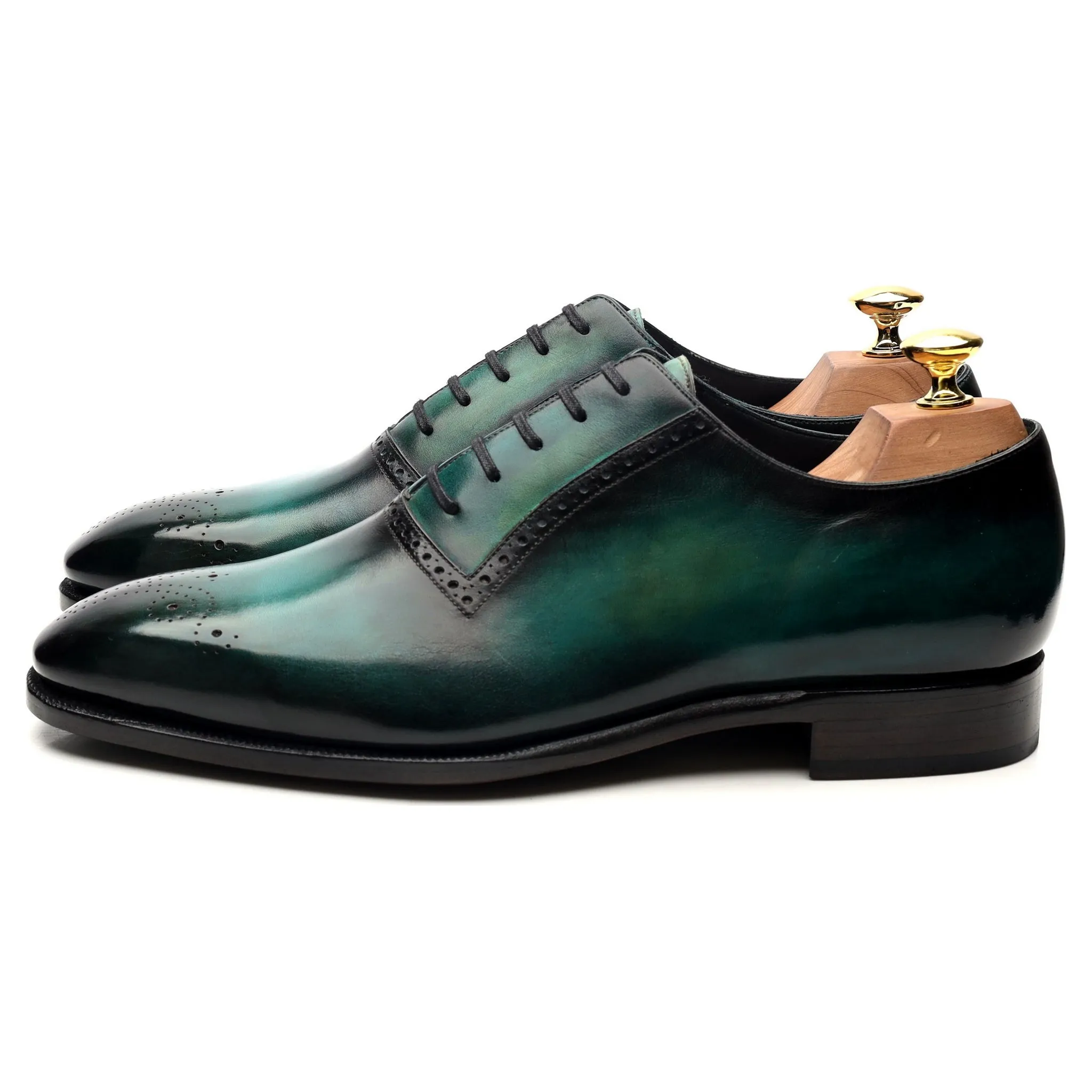 '107 Artista' Black Patina Leather Oxford UK 8.5