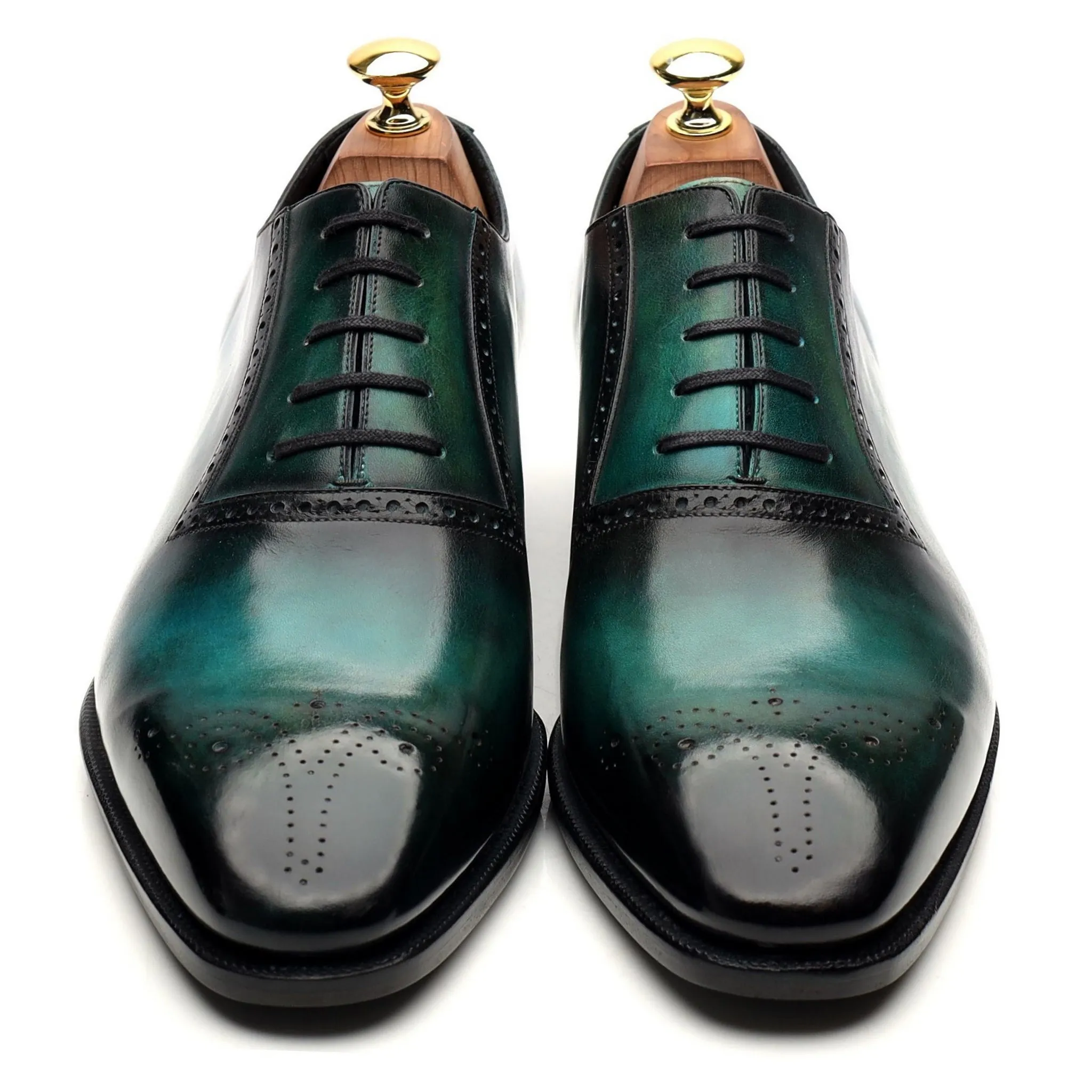 '107 Artista' Black Patina Leather Oxford UK 8.5
