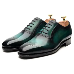 '107 Artista' Black Patina Leather Oxford UK 8.5