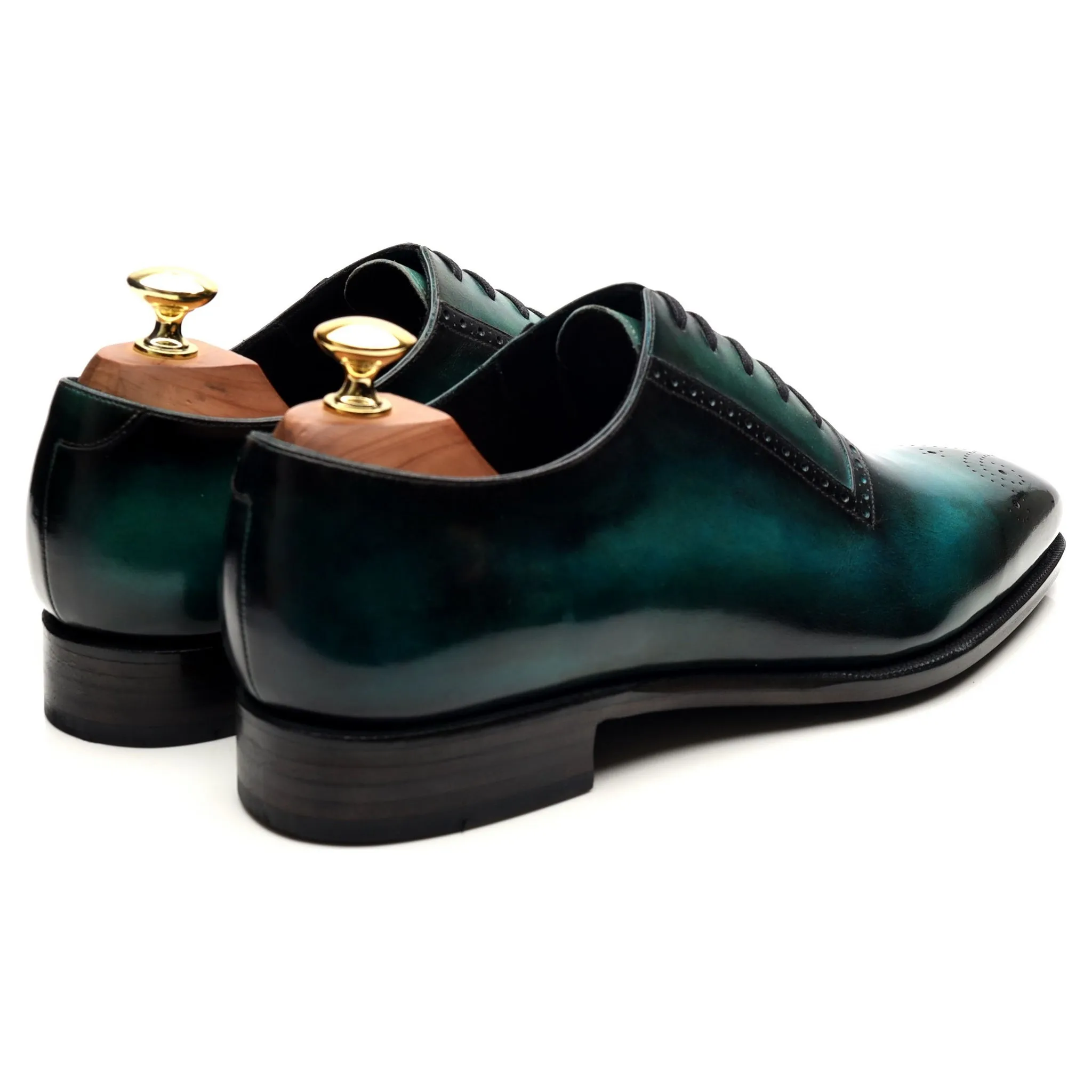 '107 Artista' Black Patina Leather Oxford UK 8.5