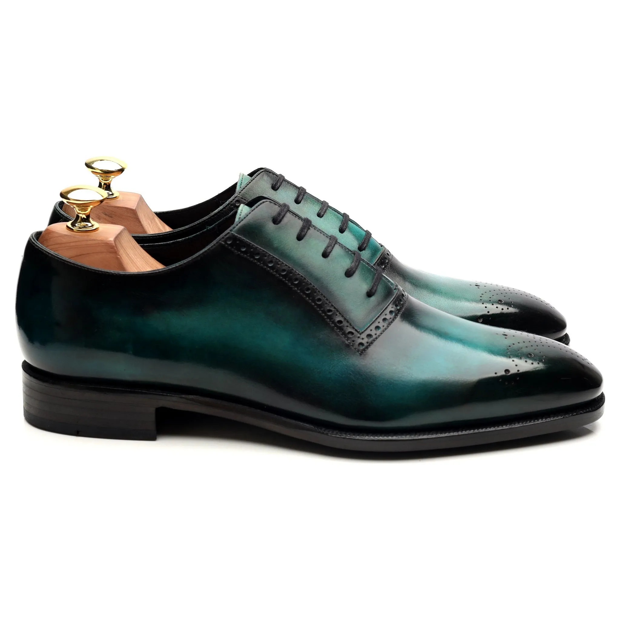 '107 Artista' Black Patina Leather Oxford UK 8.5