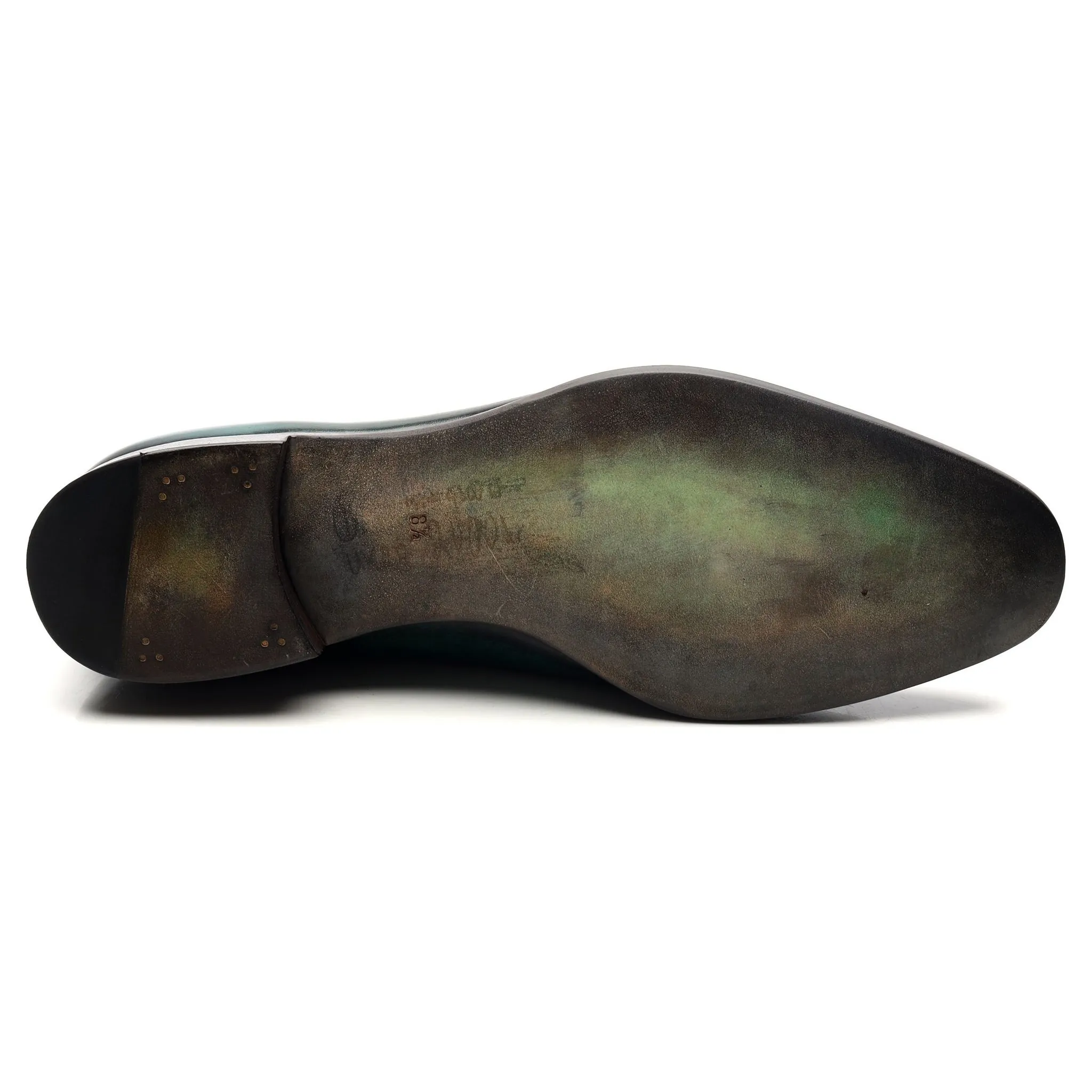 '107 Artista' Black Patina Leather Oxford UK 8.5