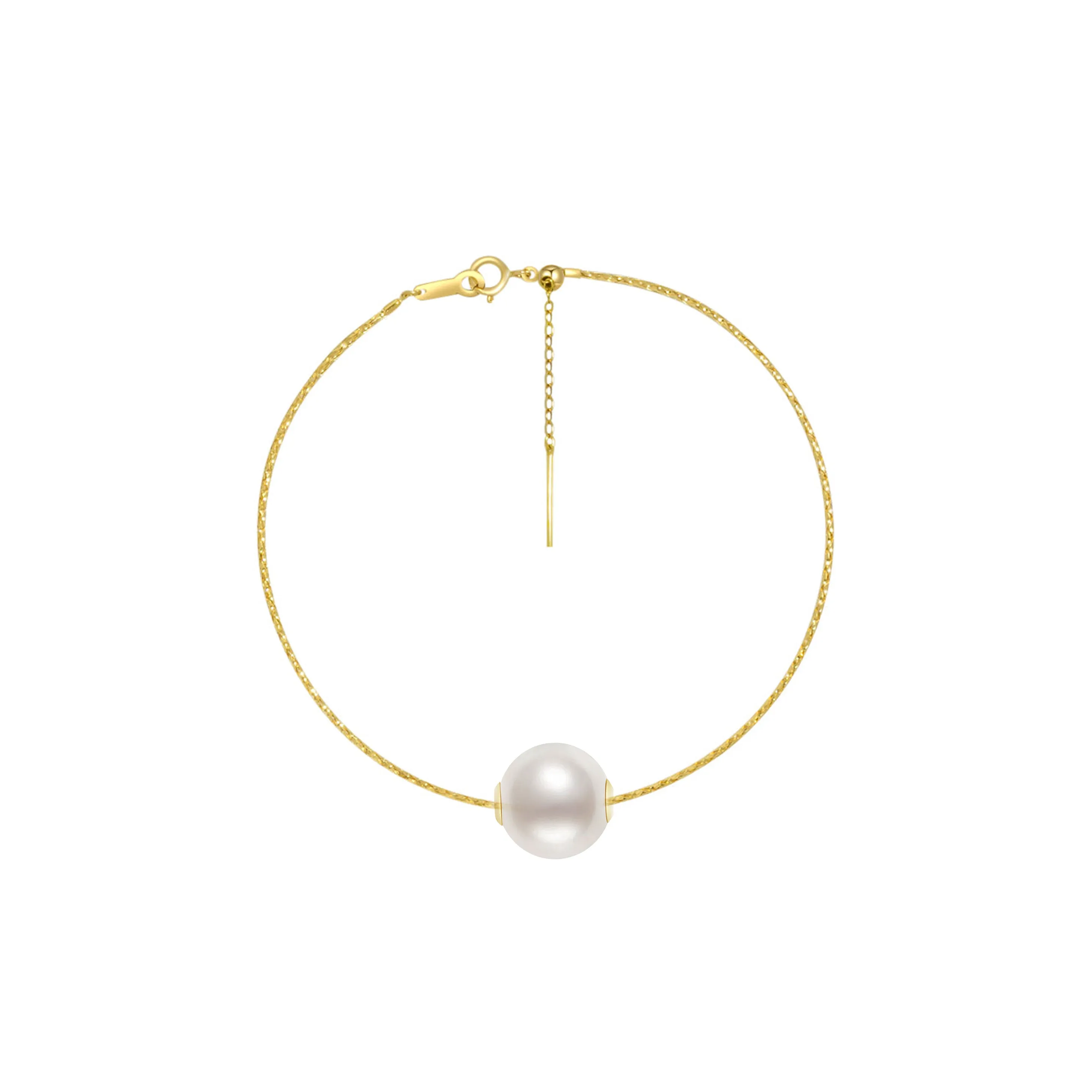 18K Solid Gold Interchangeable Pearl Bracelet KB00004 | Possibilities