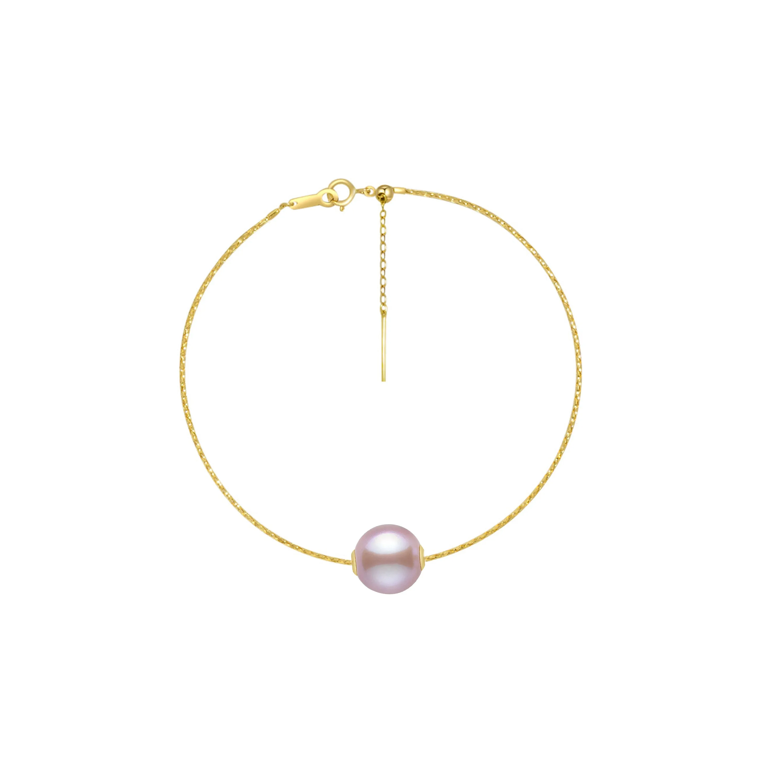 18K Solid Gold Interchangeable Pearl Bracelet KB00004 | Possibilities