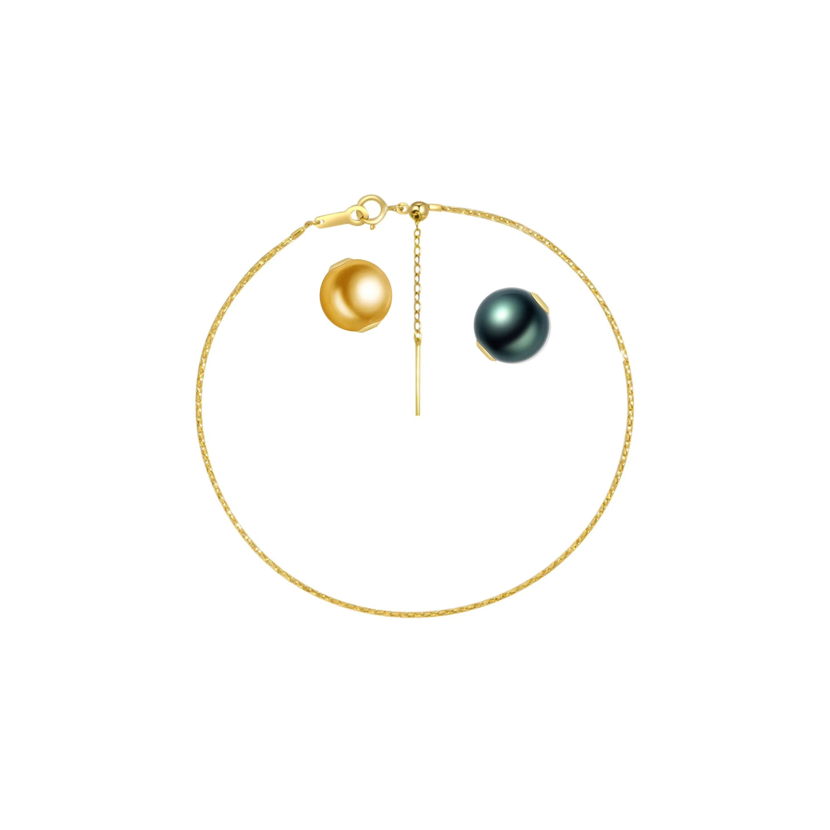 18K Solid Gold Interchangeable Pearl Bracelet KB00004 | Possibilities