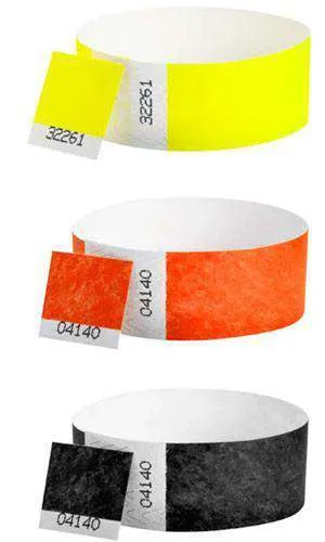 1"  Voucher Numbered Tyvek Wristbands