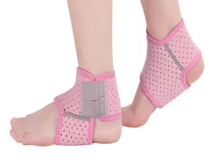 2 Pack Ankle Braces for Kids Child Adjustable Mesh Compression Ankle Tendo Foot Support Protector Stabilizer Wraps Ankle Guards for Juvenile Sprains Injuries, Arthritis Relief, Joint Pain, Ankle Sore Small: (Pack of 2) Pink