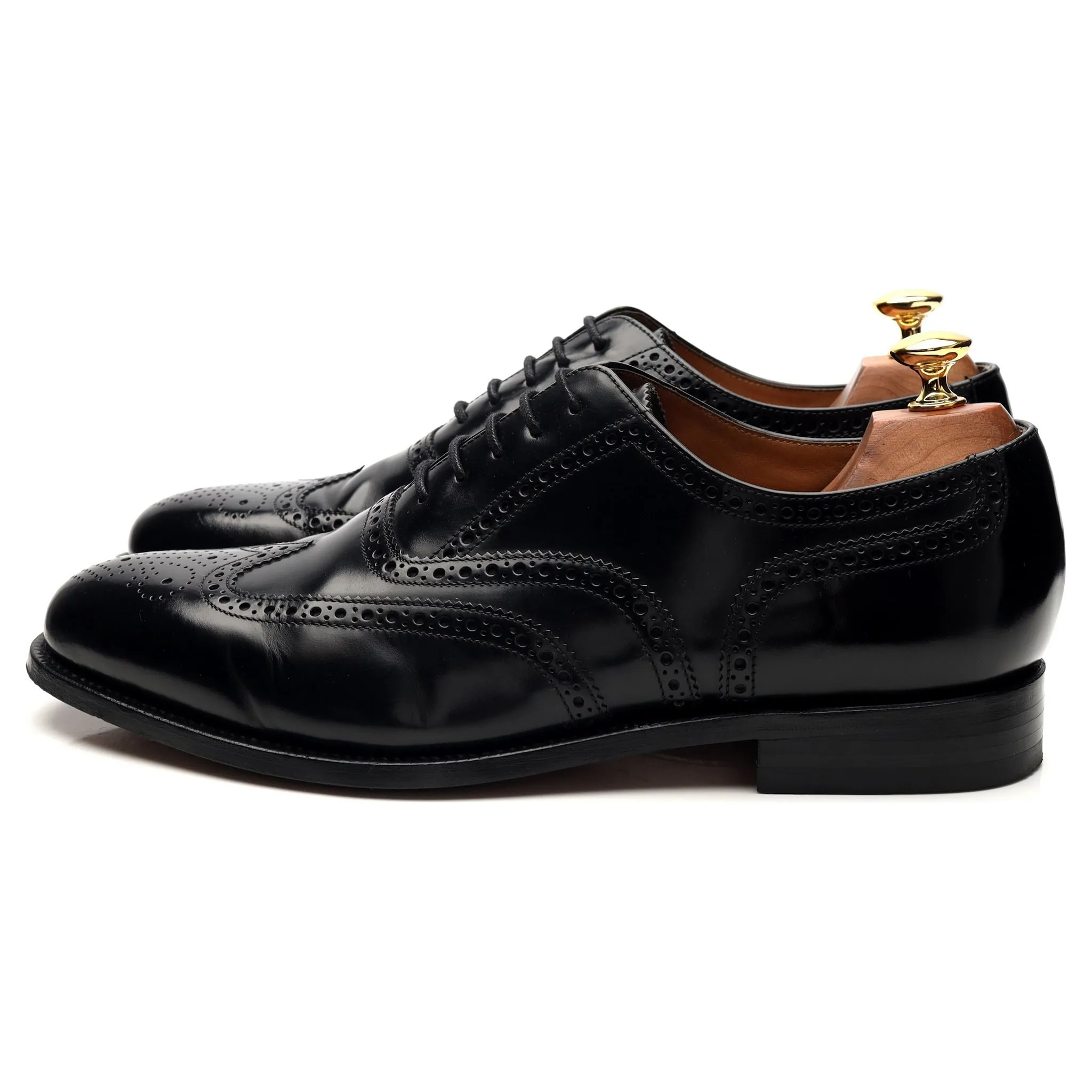 '202B' Black Leather Oxford Brogue UK 9 G