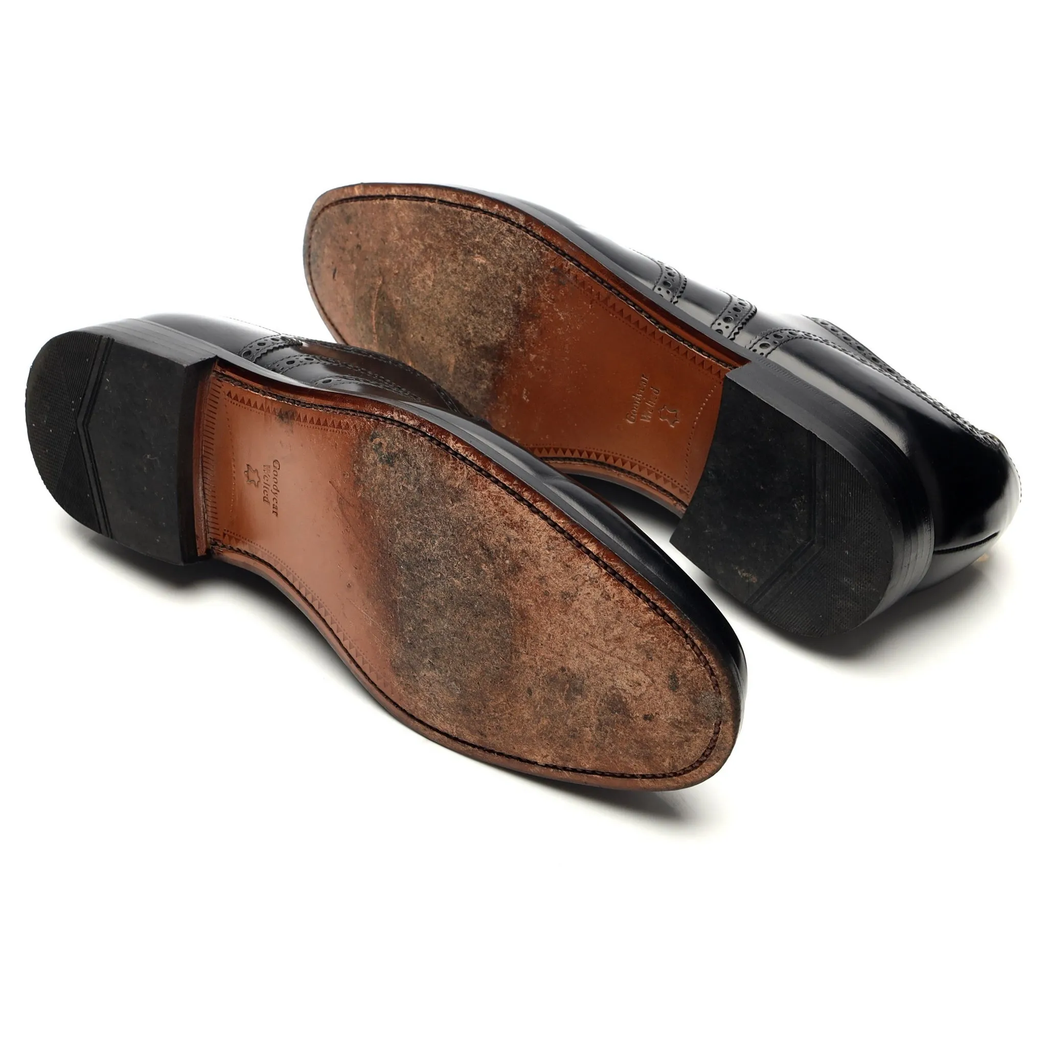 '202B' Black Leather Oxford Brogue UK 9 G