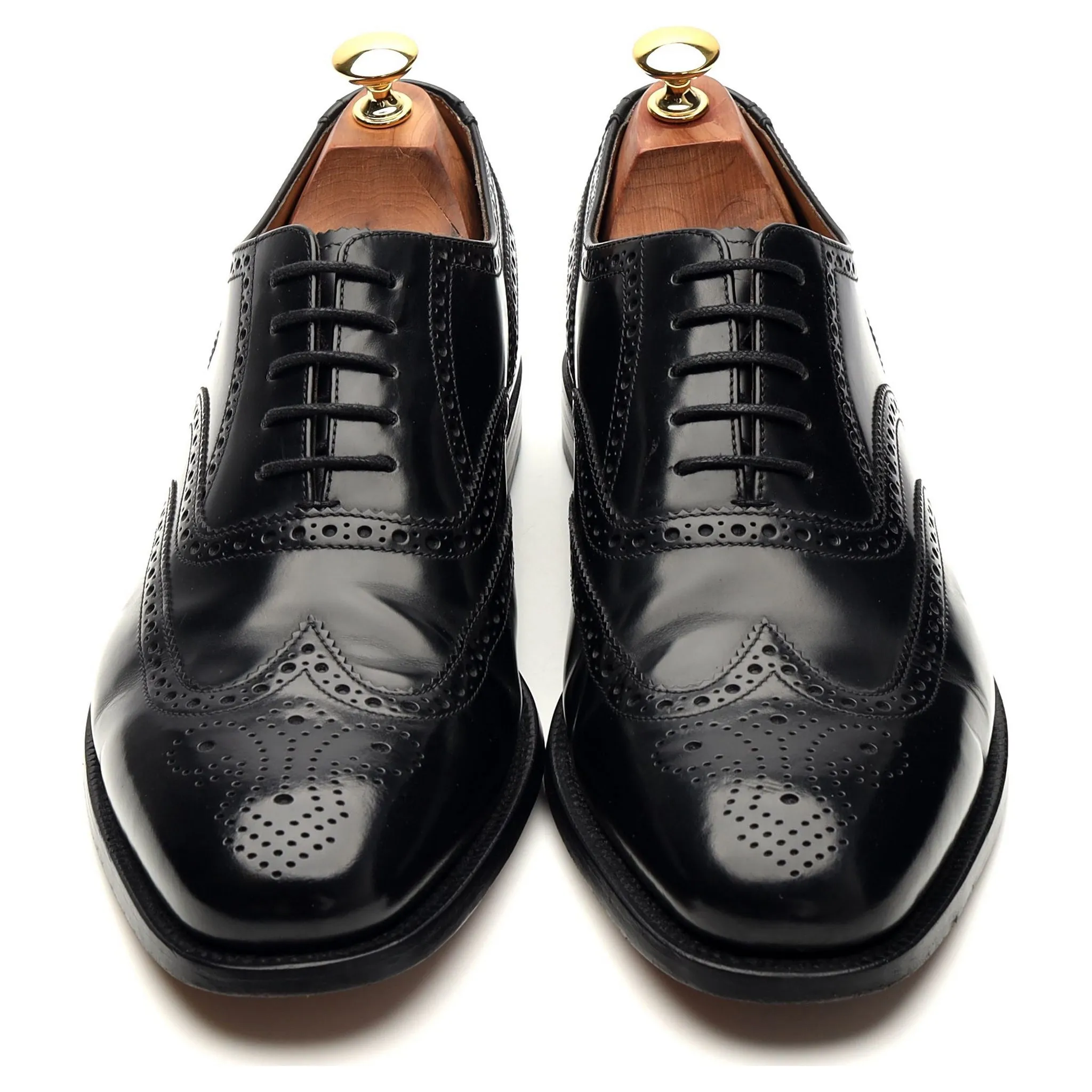 '202B' Black Leather Oxford Brogue UK 9 G