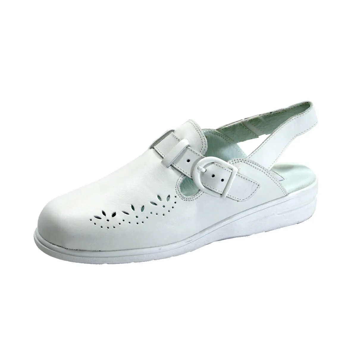 24 HOUR COMFORT Leslie Women's Wide Width Leather Clogs