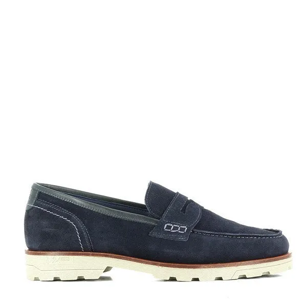 24 Hrs 10361 Navy Slip On Loafers