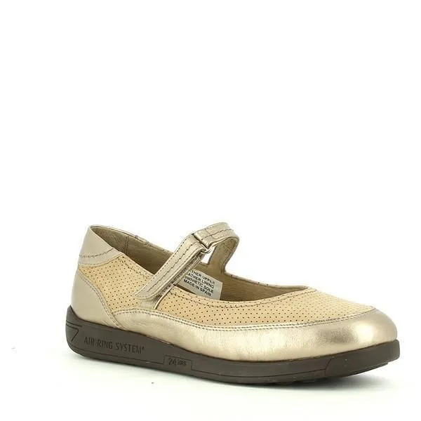 24 Hrs 22390 Gold Ballet Flats