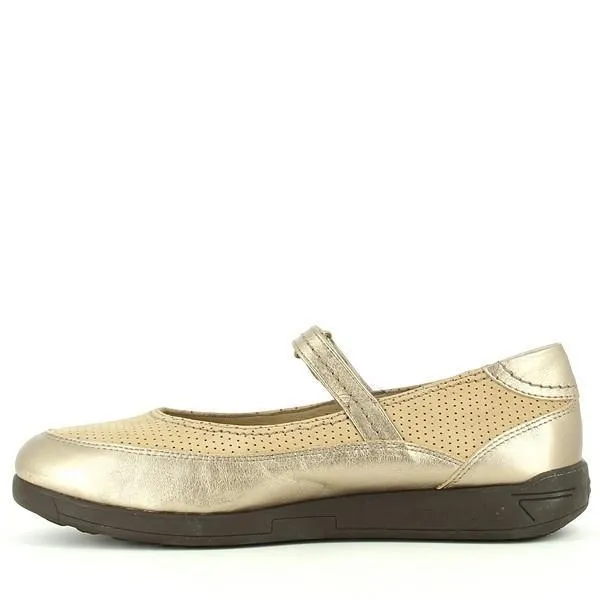 24 Hrs 22390 Gold Ballet Flats