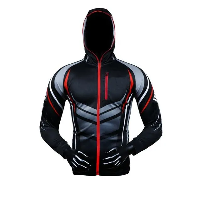 3 Colors Drop Shipping Fishing Clothing Hooded Men Jacket Quick-Drying Coat Fishing Shirt