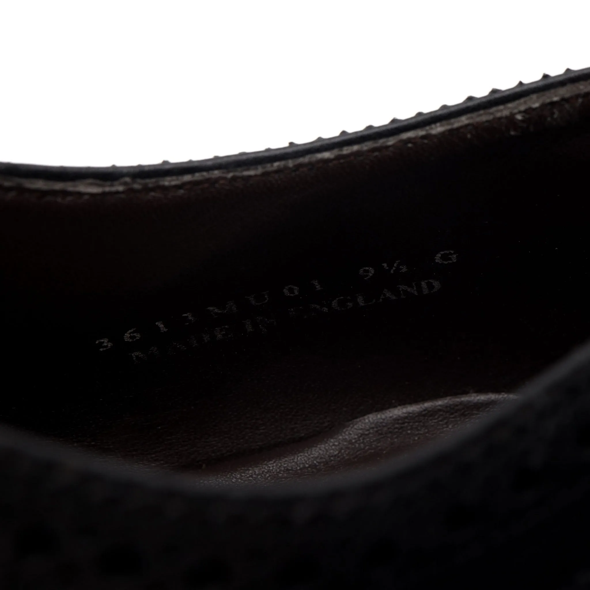 '3613MU01' Black Leather Oxford Brogues UK 9.5 G