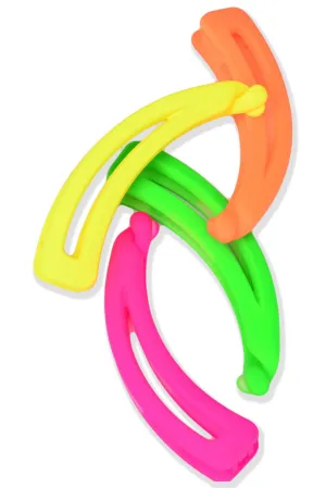 4 Pack Bright Neon Colored Banna Hair Clip 80s Accessories