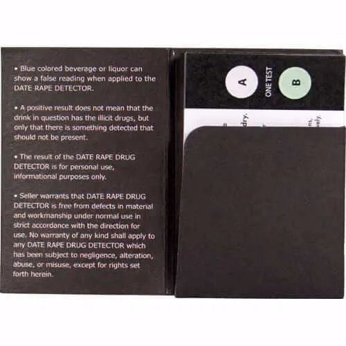 5 For $50 Date Rape Drug Test Kit Drink Guard Strips