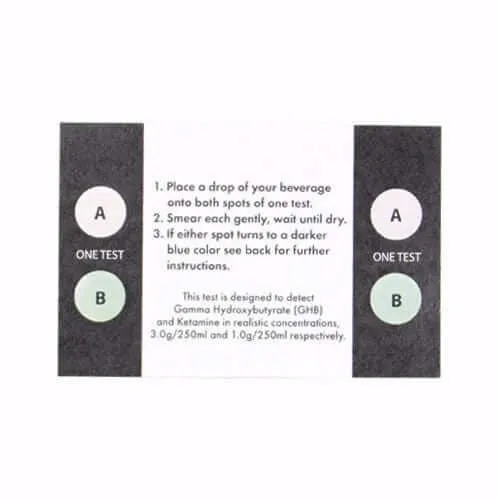 5 For $50 Date Rape Drug Test Kit Drink Guard Strips