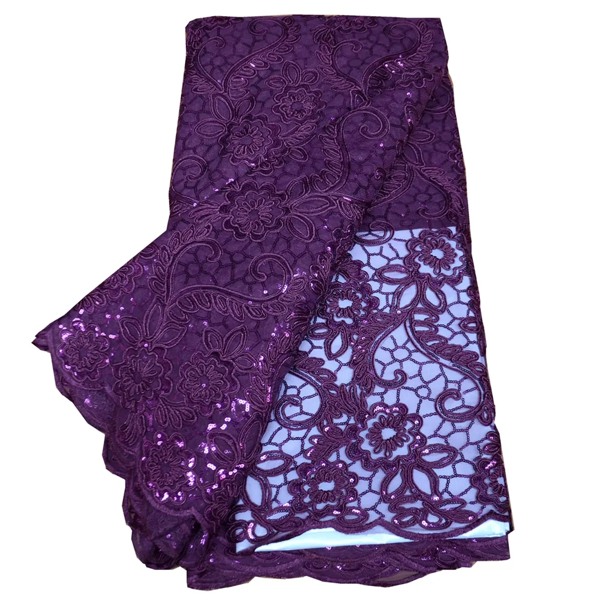 5 yards sequins lace fabric