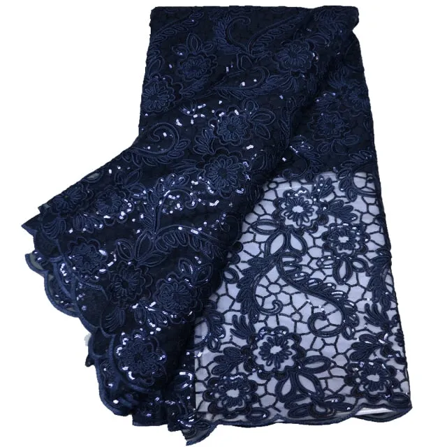 5 yards sequins lace fabric