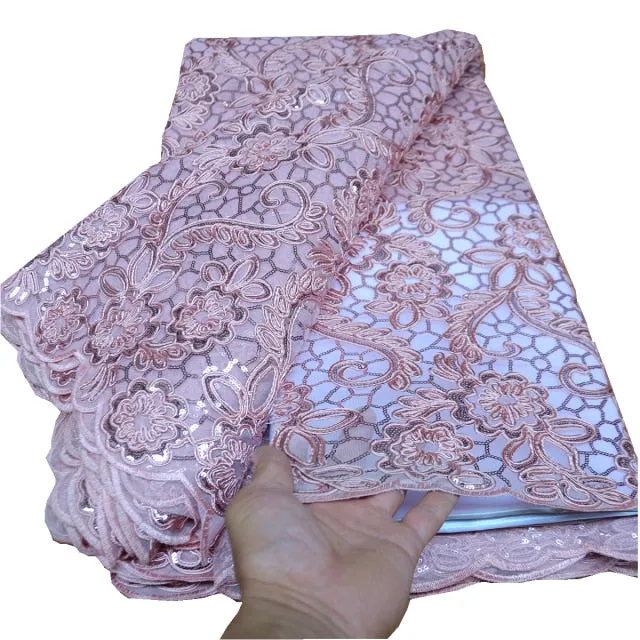 5 yards sequins lace fabric