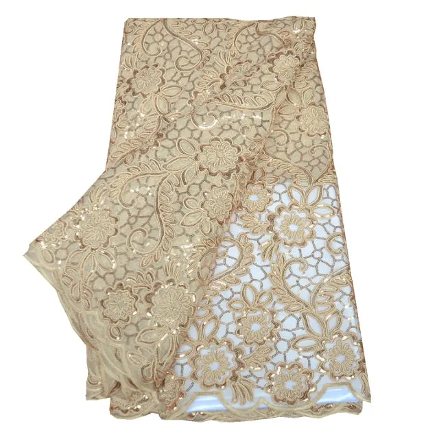 5 yards sequins lace fabric