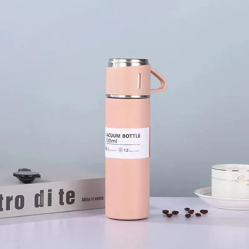 500ml Stainless Steel Insulated Bottle-Mug Set Thermos Bottle