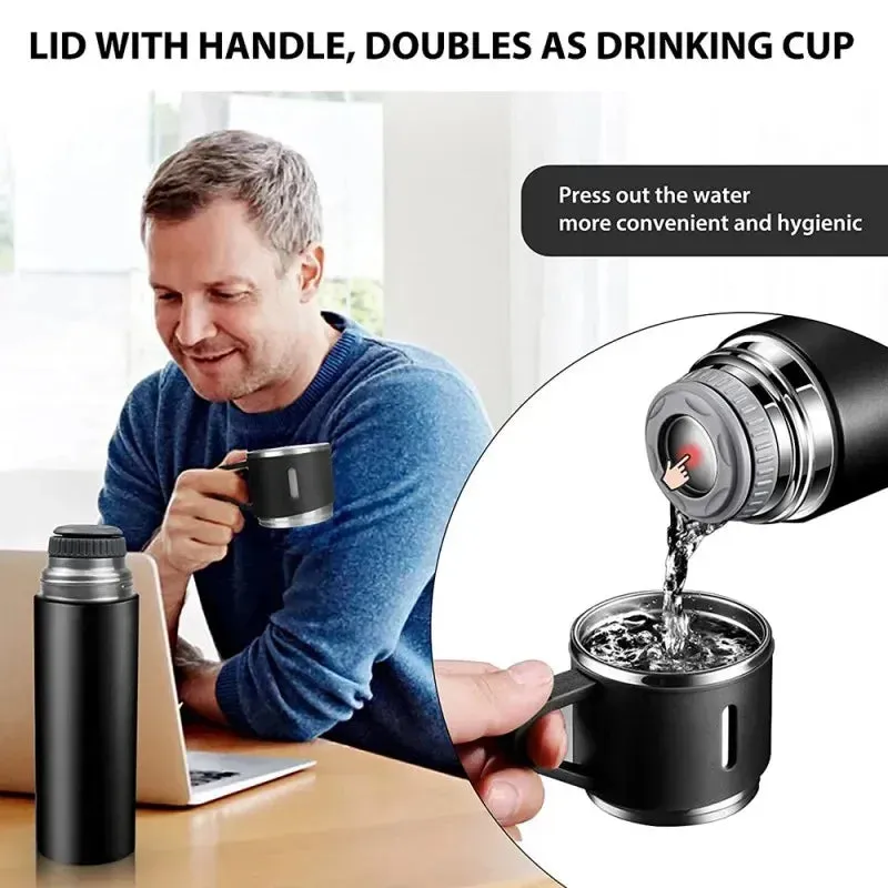 500ml Stainless Steel Insulated Bottle-Mug Set Thermos Bottle