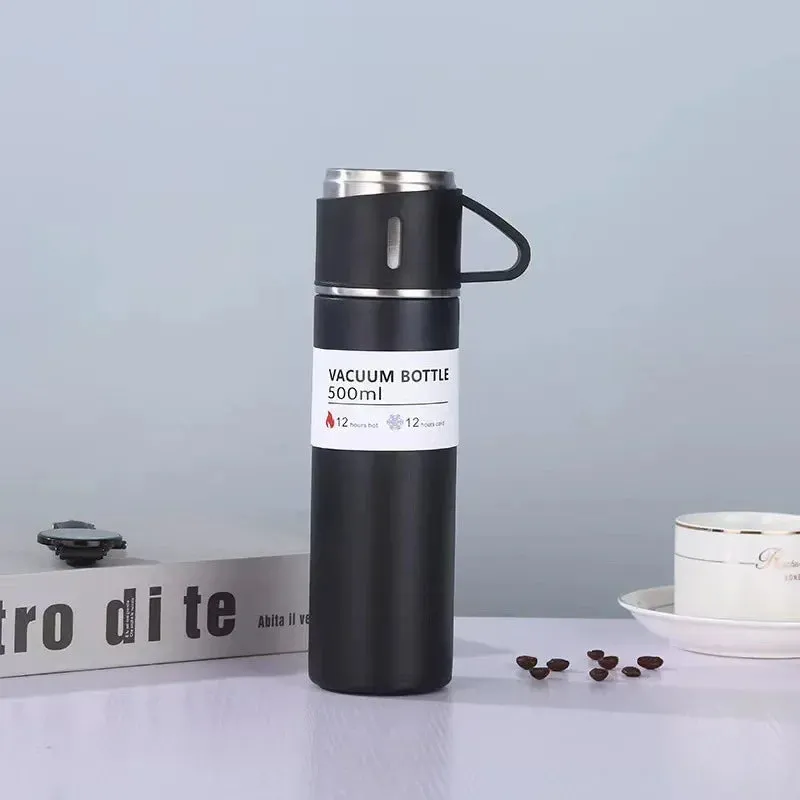 500ml Stainless Steel Insulated Bottle-Mug Set Thermos Bottle