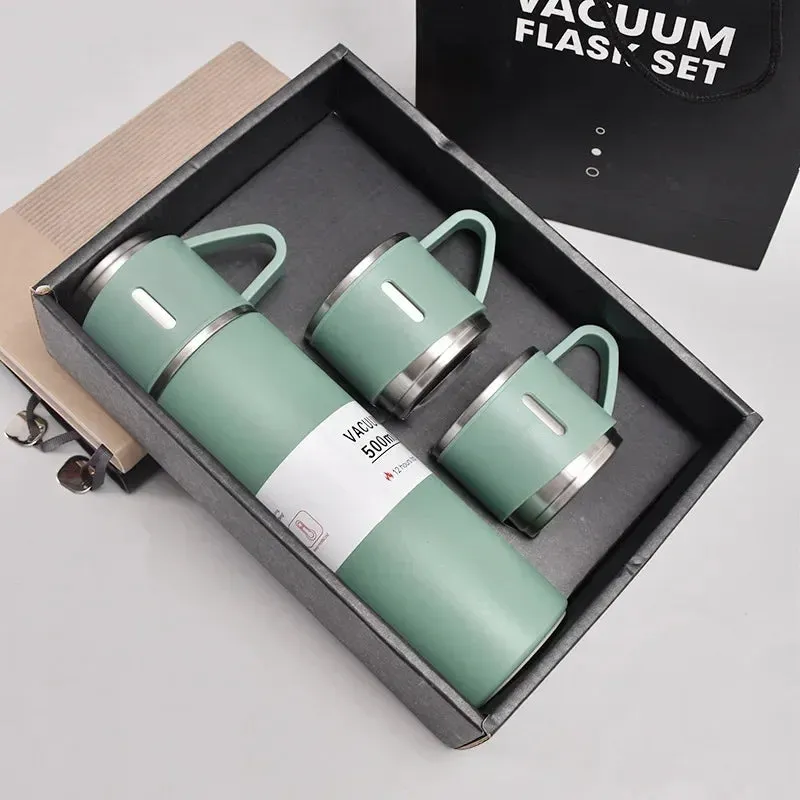 500ml Stainless Steel Insulated Bottle-Mug Set Thermos Bottle