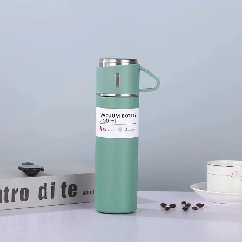 500ml Stainless Steel Insulated Bottle-Mug Set Thermos Bottle