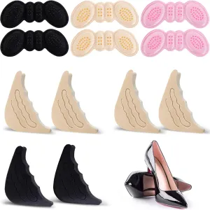6 Pairs Toe Filler Inserts Adjustable Shoe Filler Heel Grip Liner Insert for Improving Shoe Fit Heel Protection Prevent Blister Unisex