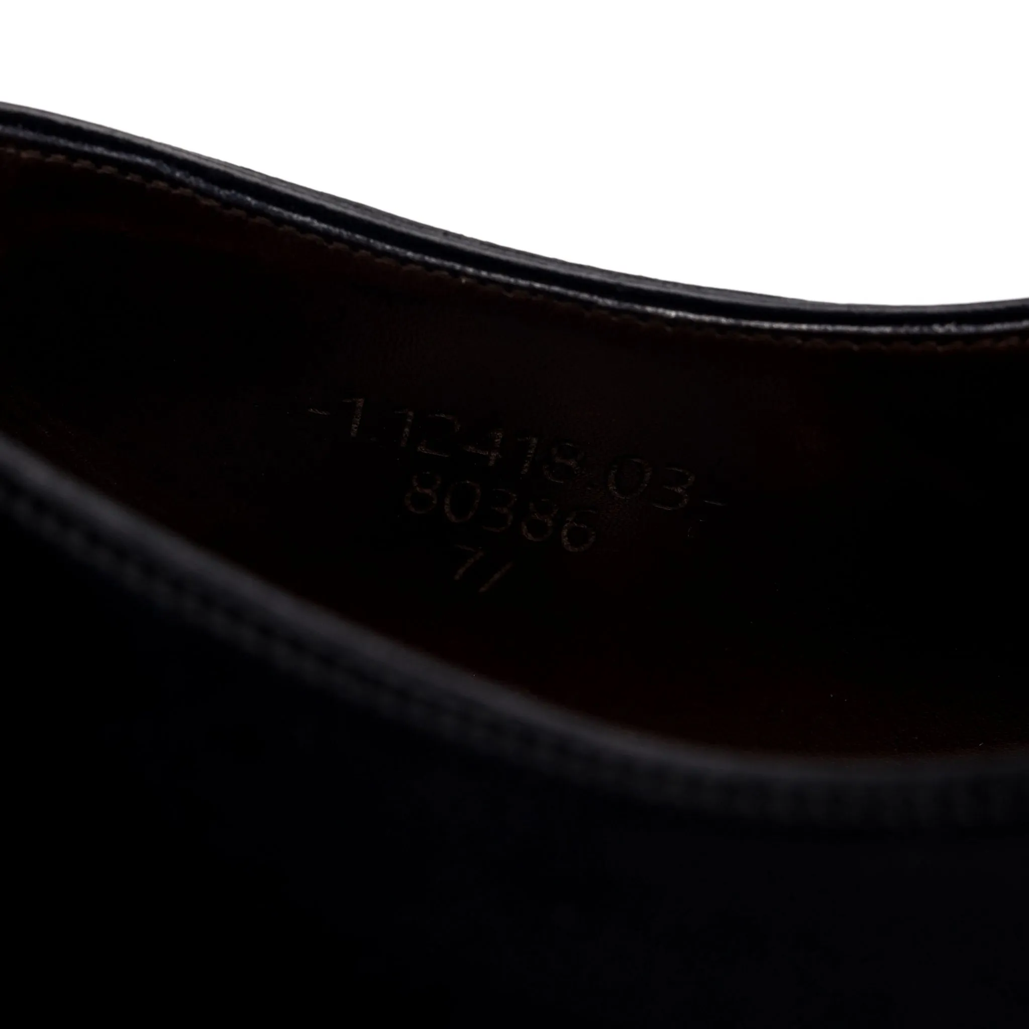 '80386' Black Leather Oxford UK 7.5