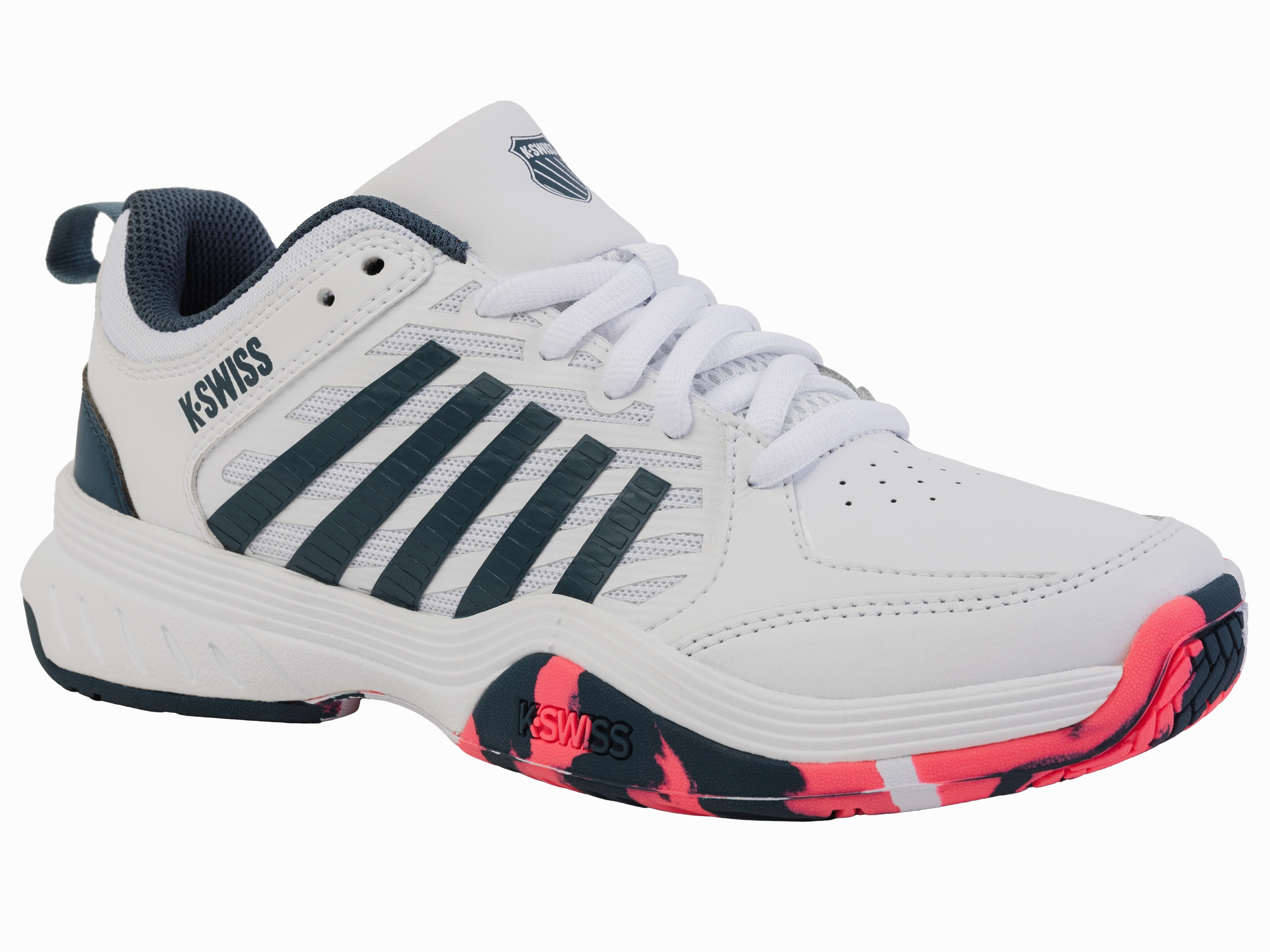 84428-129-M | COURT EXPRESS 2 | WHITE/STARGAZER/NEON BLAZE orthopedic