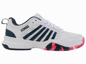 84428-129-M | COURT EXPRESS 2 | WHITE/STARGAZER/NEON BLAZE Shockproof Fashion Edge