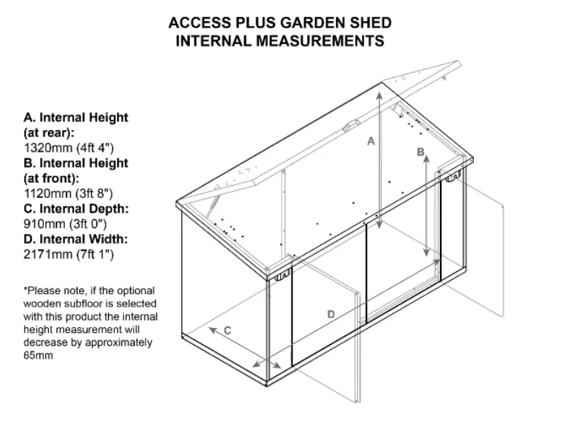 8ft x 4ft Metal Shed (The Access Plus)
