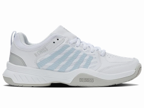 94428-117-M | COURT EXPRESS 2 | WHITE/BALLAD BLUE/DAWN BLUE Breathable Airflow Channels Dry Base