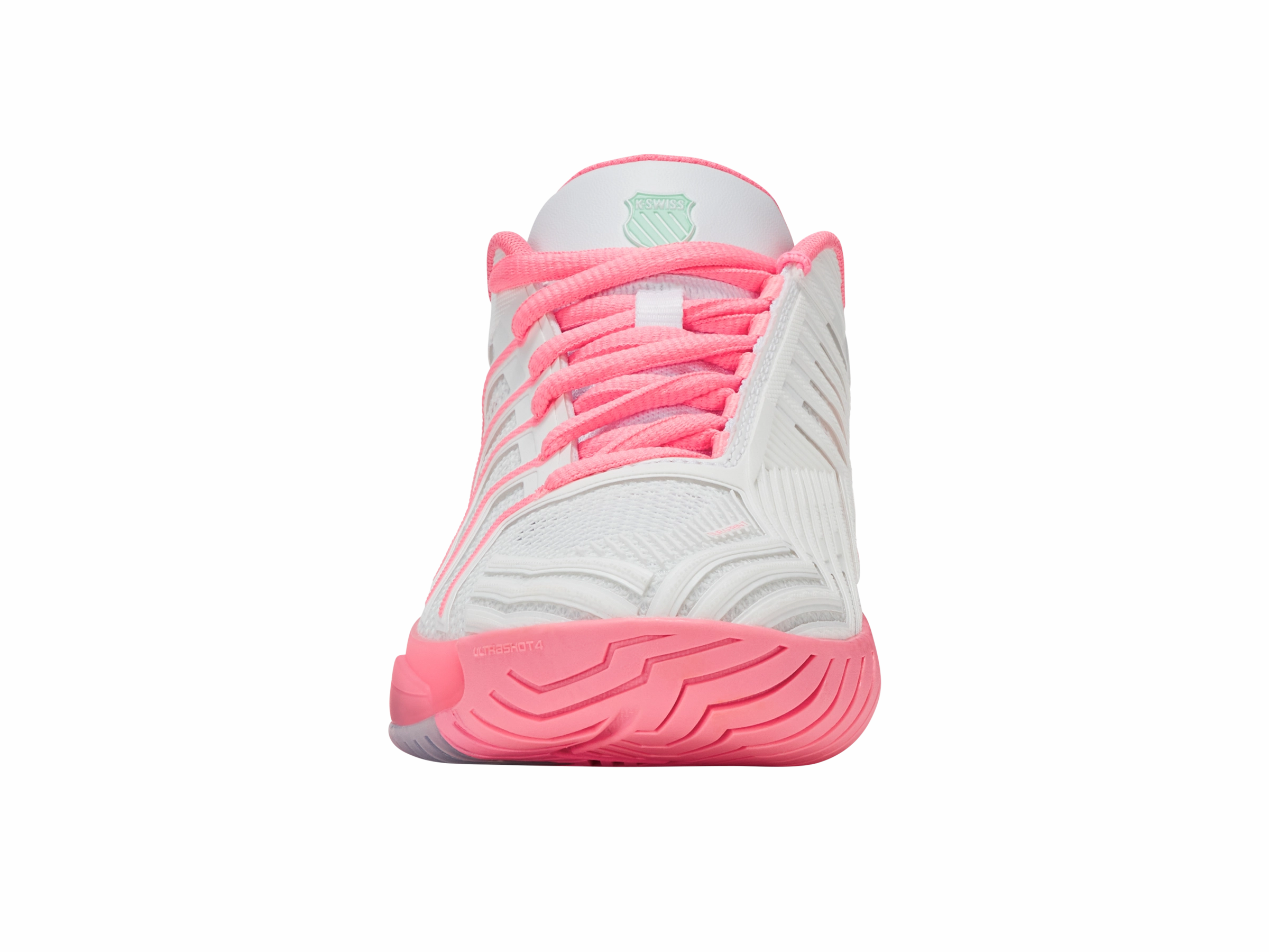 94437-162-M | ULTRASHOT 4 | WHITE/NEON PASTEL PINK/HOT NEON PINK Cushioned Insole