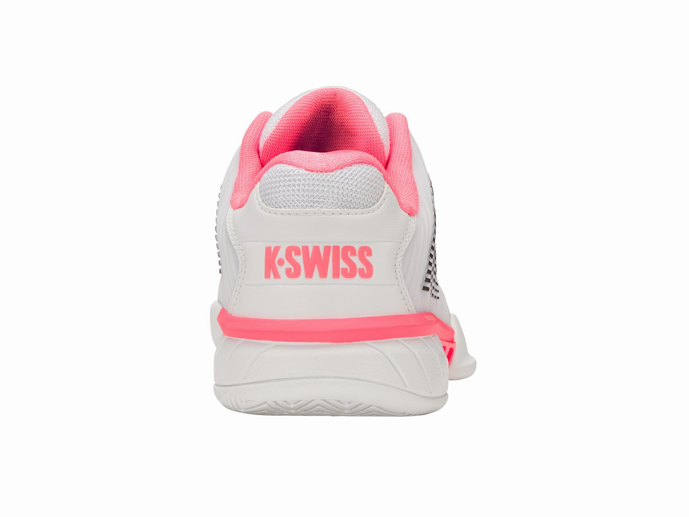 Slip On Style Breathable mesh 96807-178-W | HYPERCOURT EXPRESS 2-WIDE | WHITE/NEON PASTEL PINK/BLACK