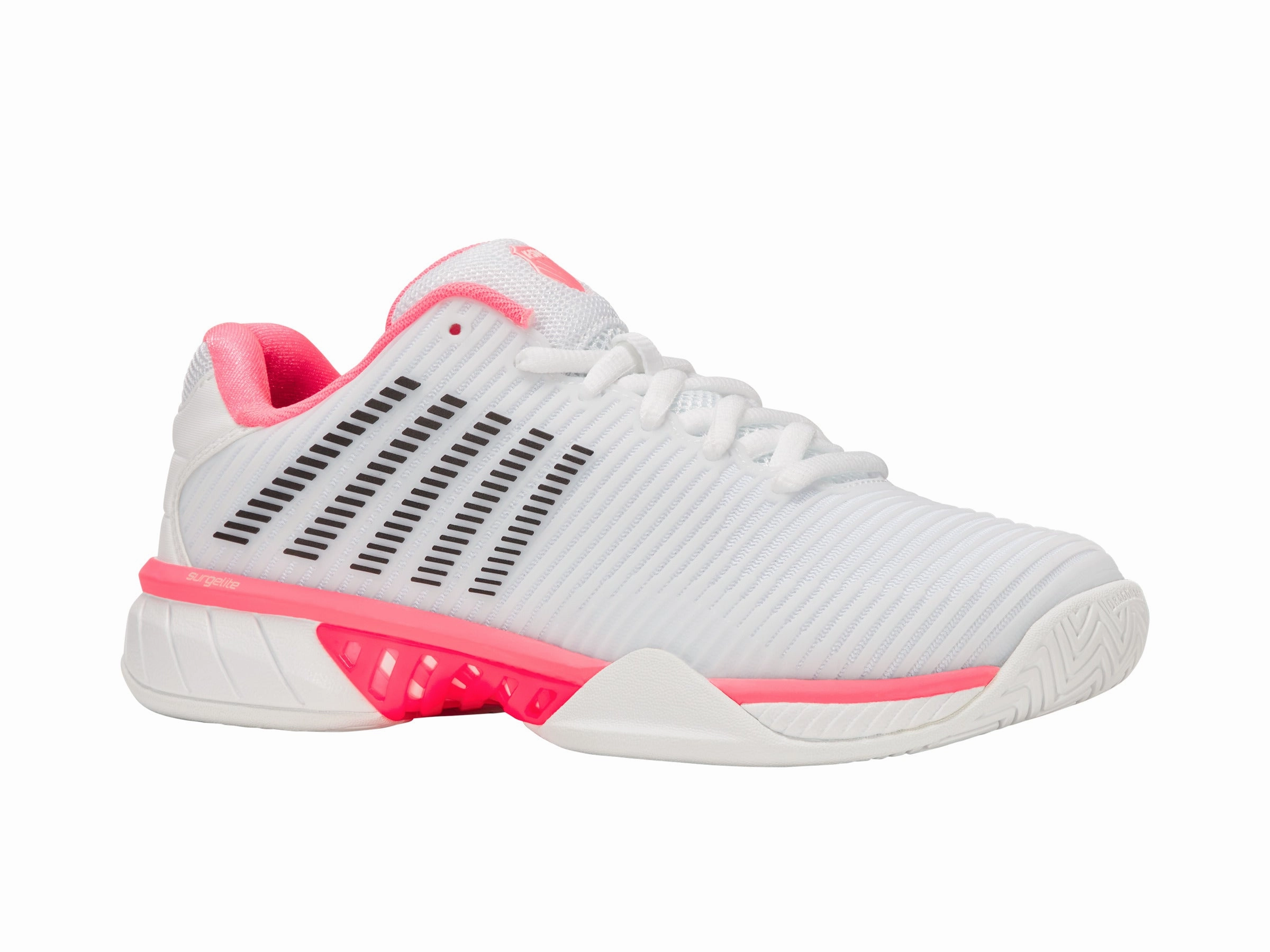 96807-178-W | HYPERCOURT EXPRESS 2-WIDE | WHITE/NEON PASTEL PINK/BLACK Ergonomic Shape