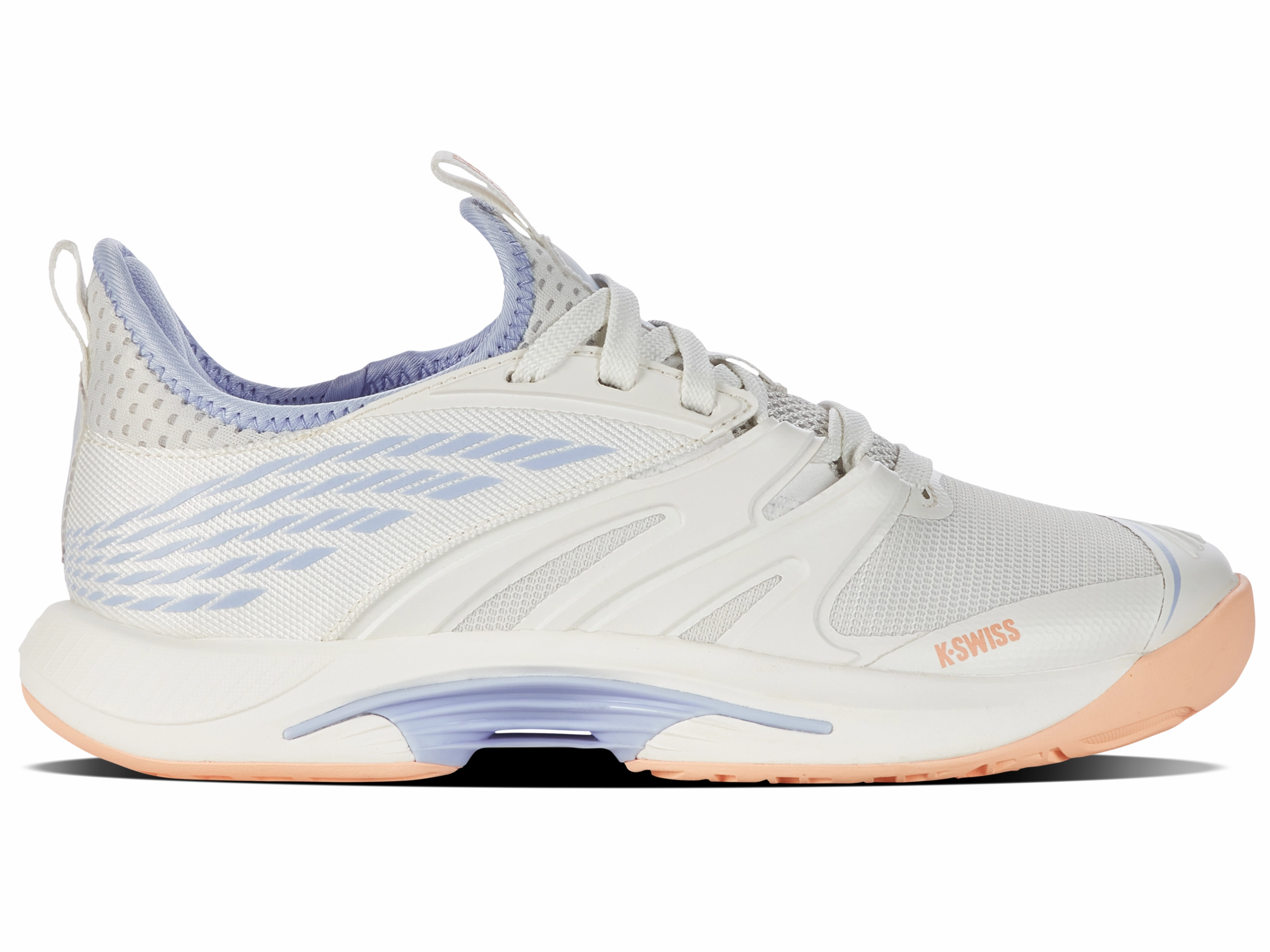 97392-196-M | SPEEDTRAC | STAR WHITE/WHITE ONYX/PEACH FUZZ Flexible Fit Active People Rolling Motion Support