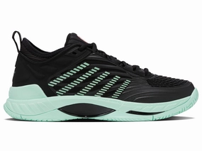 Padded Comfort Wellness Seekers Flexible Outsole 99071-065-M | HYPERCOURT SUPREME 2 | BLACK/NEON MINT