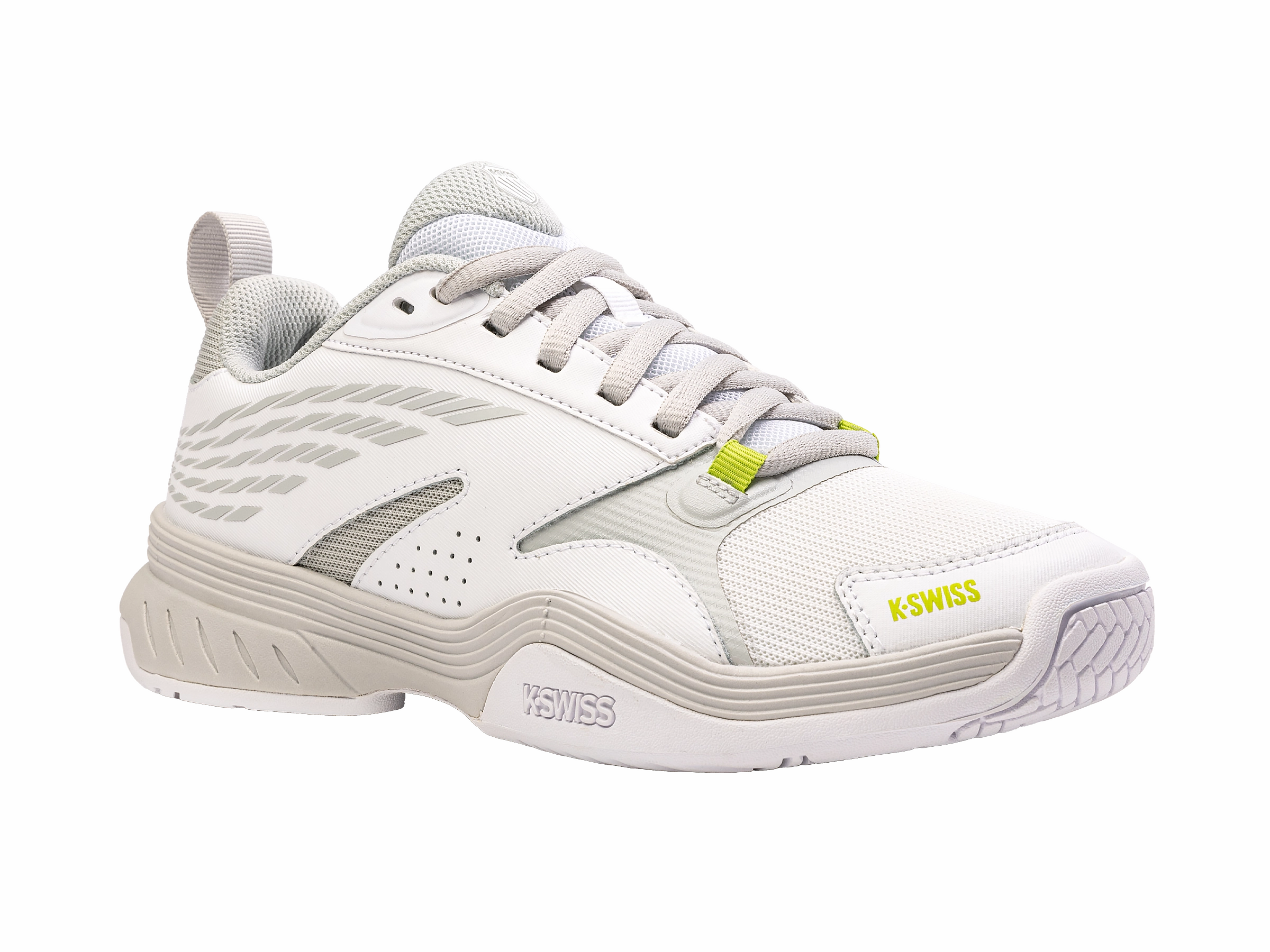 Light Step Padded Comfort Standing Workers 99190-956-M | SPEEDEX | WHITE/GRAY VIOLET/LIME GREEN