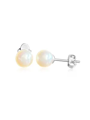 9kt White Gold 7-7.5mm Akoya Pearl studs